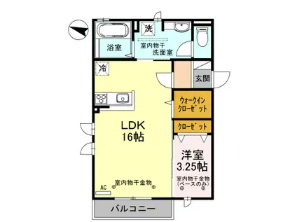 AILEII(1LDK/3階)の間取り写真
