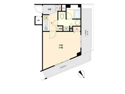 AXAS SHINITABASHI(1K/4階)の間取り写真