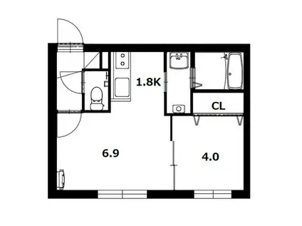 アリアオーパス(1LDK/4階)の間取り写真