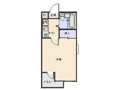 グリーンピア(ワンルーム/1階)の間取り写真