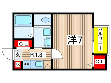 アージュドール桜木(1K/1階)の間取り写真