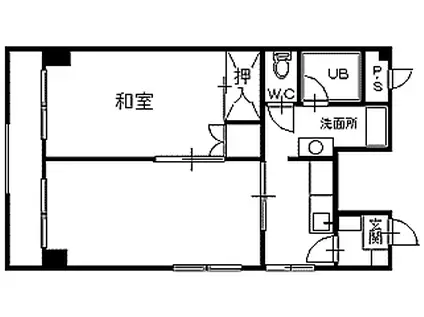 グランステージK(2K/4階)の間取り写真