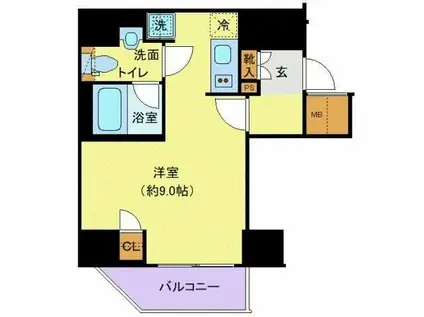 ディアレイシャス蒲田Ⅱ(ワンルーム/11階)の間取り写真