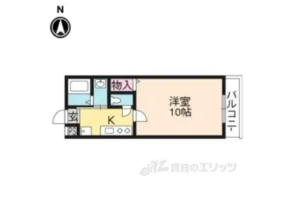  京洛マンション(1K/1階)の間取り写真