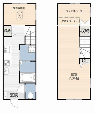 サンルミエール(1DK/1階)の間取り写真