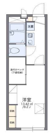 ソレイユ(1K/1階)の間取り写真
