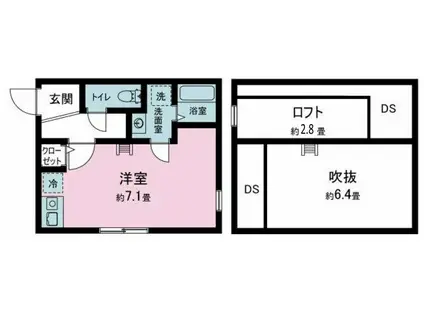ベステージ大船(ワンルーム/2階)の間取り写真
