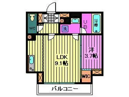 SYFORME OMIYA(1LDK/14階)の間取り写真