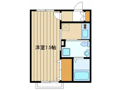 アルベロ(1K/1階)の間取り写真