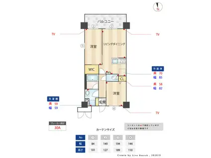 アンピールメゾン姪浜駅南(2LDK/3階)の間取り写真