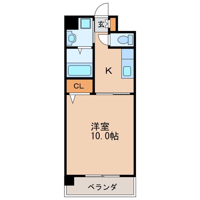 カサグランデ新栄(1K/1階)の間取り写真
