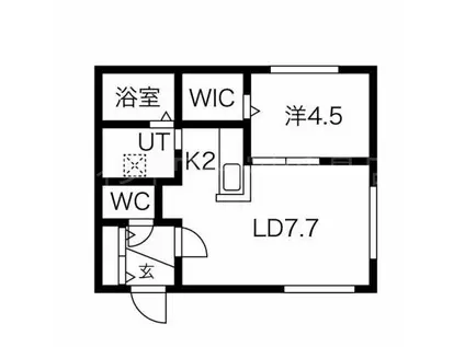 CURTIS SUMIKAWA(1LDK/1階)の間取り写真