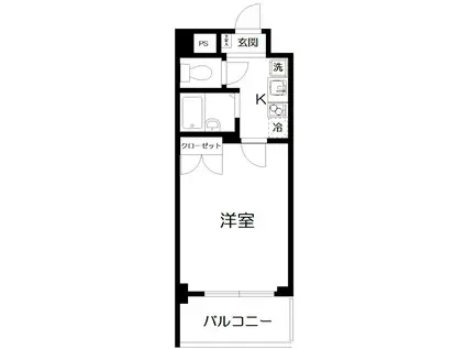 ファストコート亀戸(1K/4階)の間取り写真