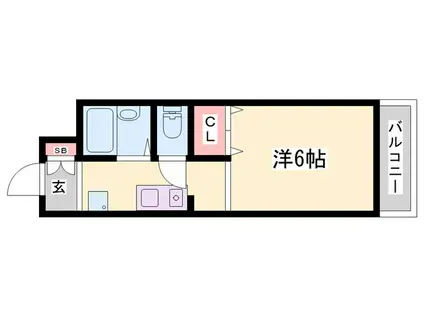 BETEL(ワンルーム/4階)の間取り写真