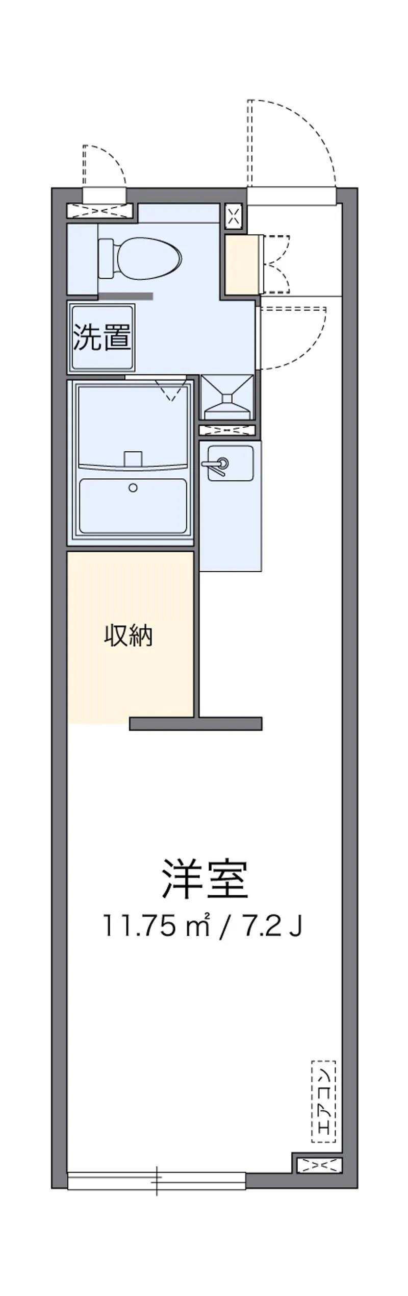 アルクソレイユ(1K/2階)の間取り写真