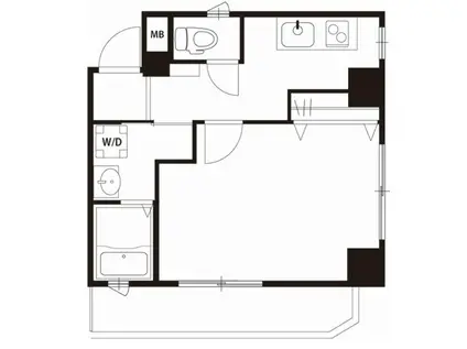 リブリ・うえの(1K/5階)の間取り写真