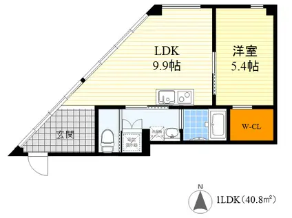PASSART BLD(1SLDK/4階)の間取り写真