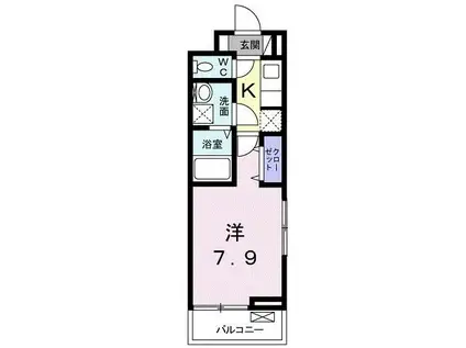 TEA TREE(1K/2階)の間取り写真