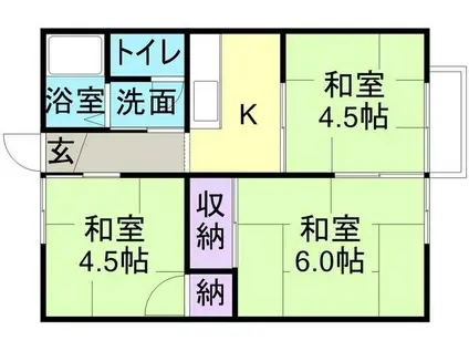 ハイツ松本(3K/1階)の間取り写真