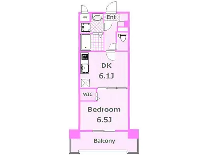 ファルマシアケー(1DK/5階)の間取り写真