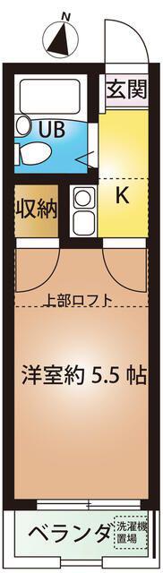 タウンコート櫛引(1K/2階)の間取り写真