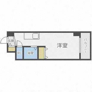 メゾンクレスト元町(1K/5階)の間取り写真