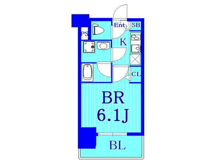 ガーラ・プレシャス川崎(1K/2階)の間取り写真