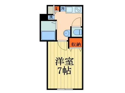 グランコート川口 THE ノース(1K/1階)の間取り写真