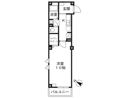 ディアコート方南(1K/2階)の間取り写真