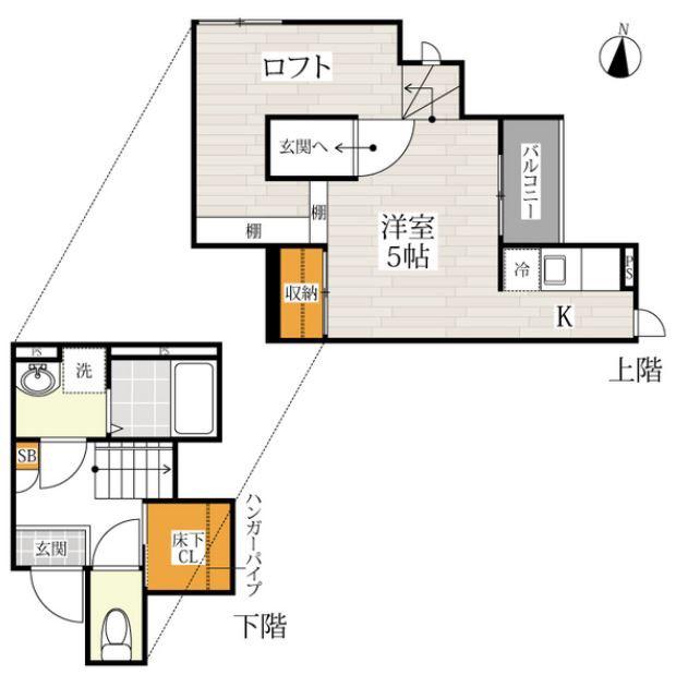 CB鳥栖ルミナス(1K/1階)の間取り写真