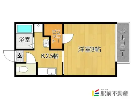 グレイス篠山(1K/1階)の間取り写真