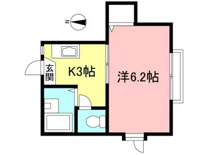 セボン シャンテ(1K/1階)の間取り写真