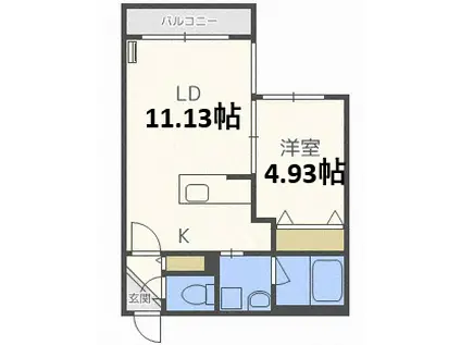 メゾン ひばりが丘(1LDK/3階)の間取り写真