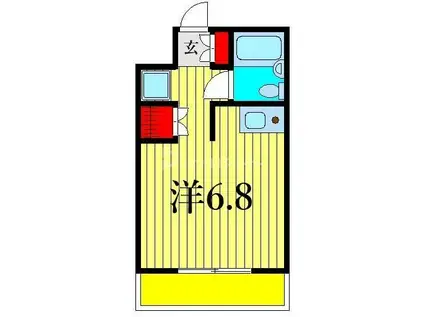 アーデル町屋(ワンルーム/1階)の間取り写真