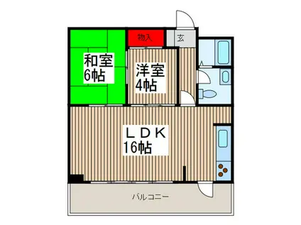 さくらヴィレッジ(2LDK/1階)の間取り写真