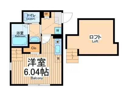 ハーミットクラブハウス エミネンス東寺尾(ワンルーム/1階)の間取り写真