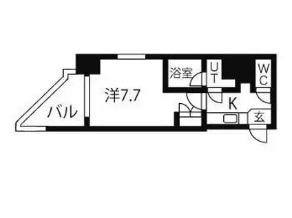 アマーレ葵(1K/6階)の間取り写真