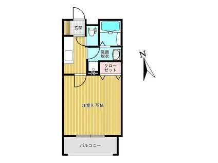 ポロ・イマーレ(1K/1階)の間取り写真