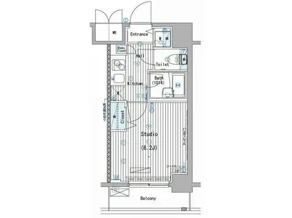 ガーラ・ステージ大塚駅前(1K/12階)の間取り写真