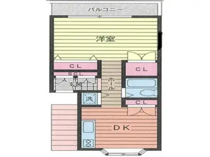 アウローラ大磯(1DK/1階)の間取り写真