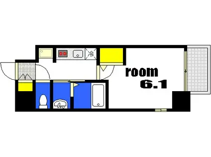 EC広島横川本通(1K/10階)の間取り写真