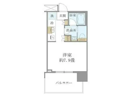 BRILLIA TOWER 浜離宮 ブリリアタワー浜離宮(ワンルーム/7階)の間取り写真