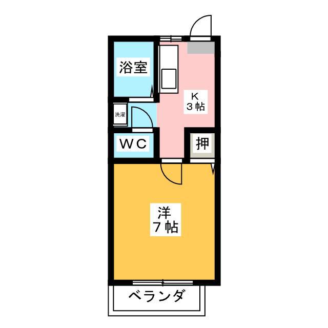 フレグランス郵とぴあC(1K/2階)の間取り写真