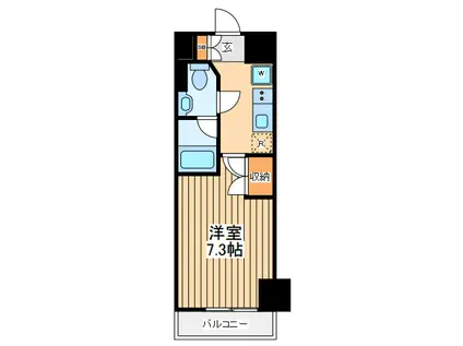 パティーナ川崎南デュオ(1K/13階)の間取り写真