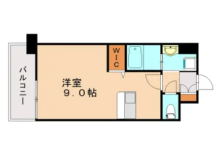 エンクレスト博多駅南FIT(ワンルーム/9階)の間取り写真
