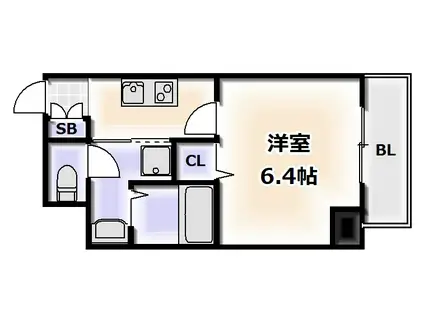 ラ・メール A(2LDK/2階)の間取り写真