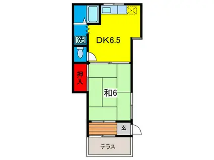 町田荘(1DK/1階)の間取り写真