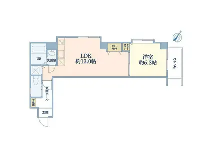 THE ORCHID MANOR(1LDK/2階)の間取り写真