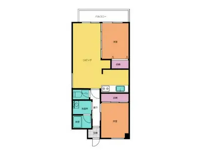 ヴェルメゾン浜松(2LDK/8階)の間取り写真