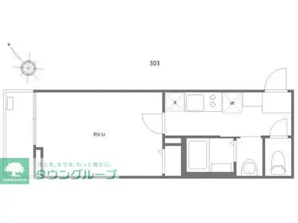 エッグストラート(1K/3階)の間取り写真